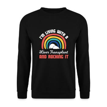 La vie bascule après une greffe de foie - Sweat-shirt Unisexe - noir - Devant - Alina (178cm) & Michal (187cm)