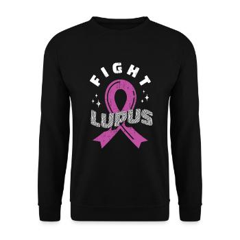 Lupus Krieger: Lila Bandsymbol - Unisex Pullover - Schwarz - Vorne - Alina (178cm) & Michal (187cm)