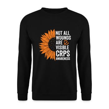 Invisible Battles: CRPS Awareness - Unisex Sweatshirt - black - Front - Alina (178cm) & Michal (187cm)