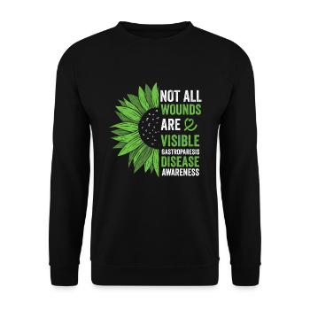 Force visible contre la gastroparésie - Sweat-shirt Unisexe - noir - Devant - Alina (178cm) & Michal (187cm)