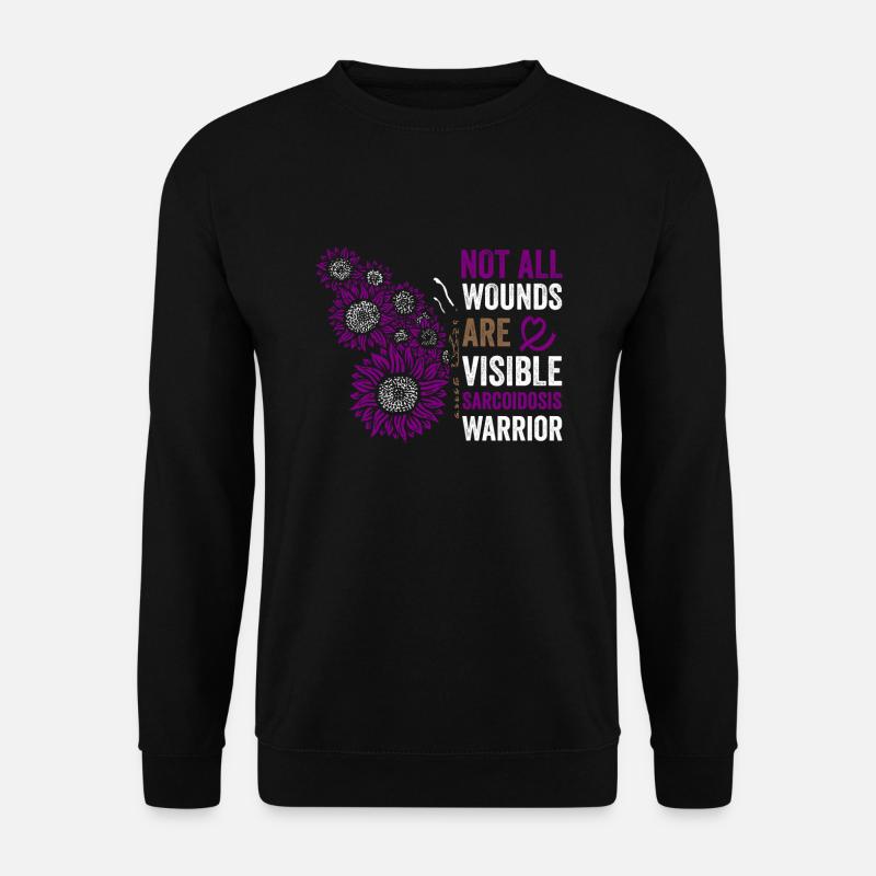 Sarcoidosis Warrior: Invisible Courage - Unisex Sweatshirt - black