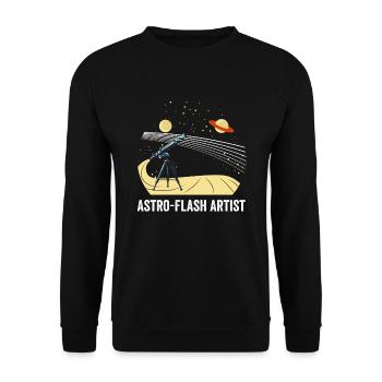 Astro-Flash: The Art of Cosmic Photography - Unisex Sweatshirt - black - Front - Alina (178cm) & Michal (187cm)