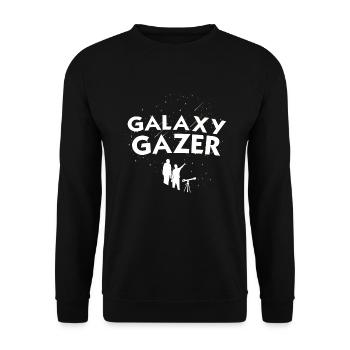 Galaxy Viewer: Explore the Universe - Unisex Sweatshirt - black - Front - Alina (178cm) & Michal (187cm)