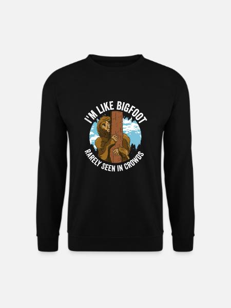 Bigfoot in Crowds: Rarely Seen - Unisex Sweatshirt - black