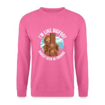 Bigfoot in Crowds: Rarely Seen - Unisex Sweatshirt - pink - Front
