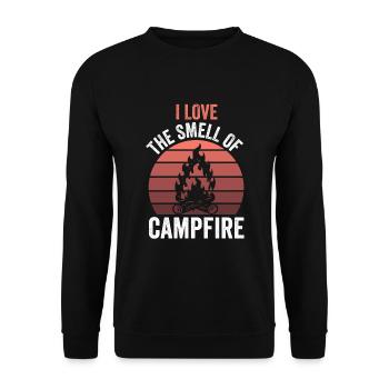 Soirées autour d’un feu de camp : les grands amateurs de plein air - Sweat-shirt Unisexe - noir - Devant - Alina (178cm) & Michal (187cm)