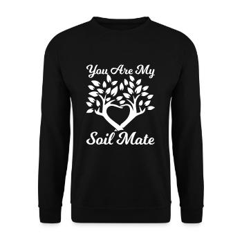 Nature Companion: My "Soil Mate" - Unisex Sweatshirt - black - Front - Alina (178cm) & Michal (187cm)