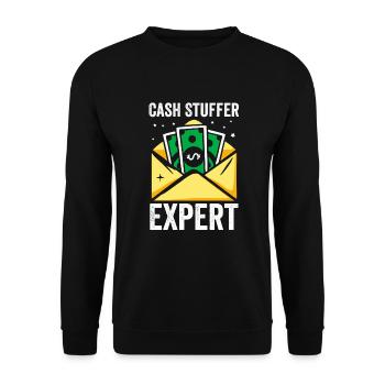 Cash Filler Expert - Budgétisation du portefeuille d’argent - Sweat-shirt Unisexe - noir - Devant - Alina (178cm) & Michal (187cm)