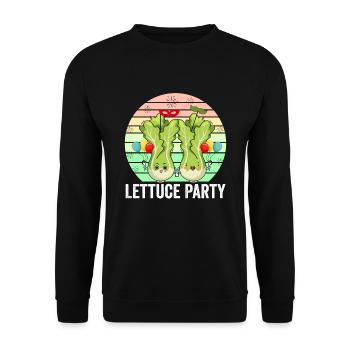 Laitue Fête Drôle Légumes Amis - Sweat-shirt Unisexe - noir - Devant - Alina (178cm) & Michal (187cm)