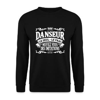 danseur le seul le vrai - Sweat-shirt Unisexe - noir - Devant - Alina (178cm) & Michal (187cm)