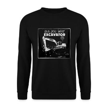 Excavatrice - Sweat-shirt Unisexe - noir - Devant - Alina (178cm) & Michal (187cm)