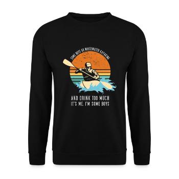 Certains garçons font du kayak en eau vive et boivent beaucoup - Sweat-shirt Unisexe - noir - Devant - Alina (178cm) & Michal (187cm)
