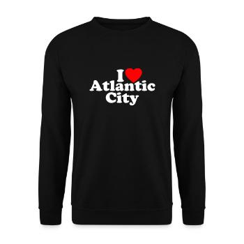 J’aime Atlantic City - USA - Amérique - Sweat-shirt Unisexe - noir - Devant - Alina (178cm) & Michal (187cm)