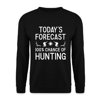 Hunter Today's Forecast Hunting - Unisex Sweatshirt - black - Front - Alina (178cm) & Michal (187cm)