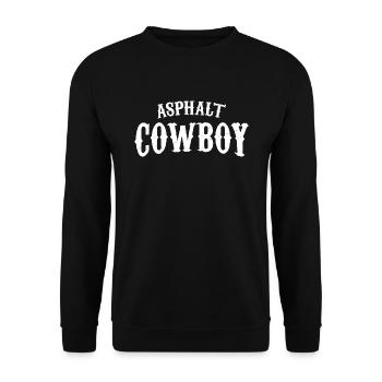 Fernfahrer Trucker Asphalt Cowboy Brummi Geschenk - Unisex Pullover - Schwarz - Vorne - Alina (178cm) & Michal (187cm)