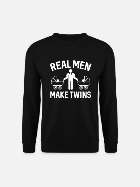 Echte Männer machen Zwillinge - Unisex Pullover - Schwarz