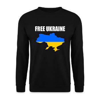 Free ukraine - Unisex Sweatshirt - black - Front - Alina (178cm) & Michal (187cm)