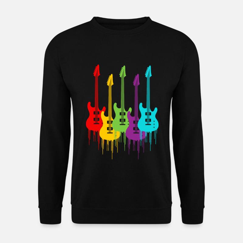 Bunte E-Gitarren - Unisex Pullover - Schwarz