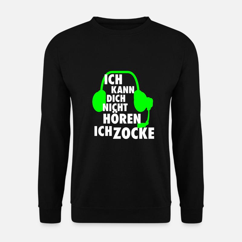 Gamer Zocker PC Konsole lustiger Spruch Konsolen - Unisex Pullover - Schwarz