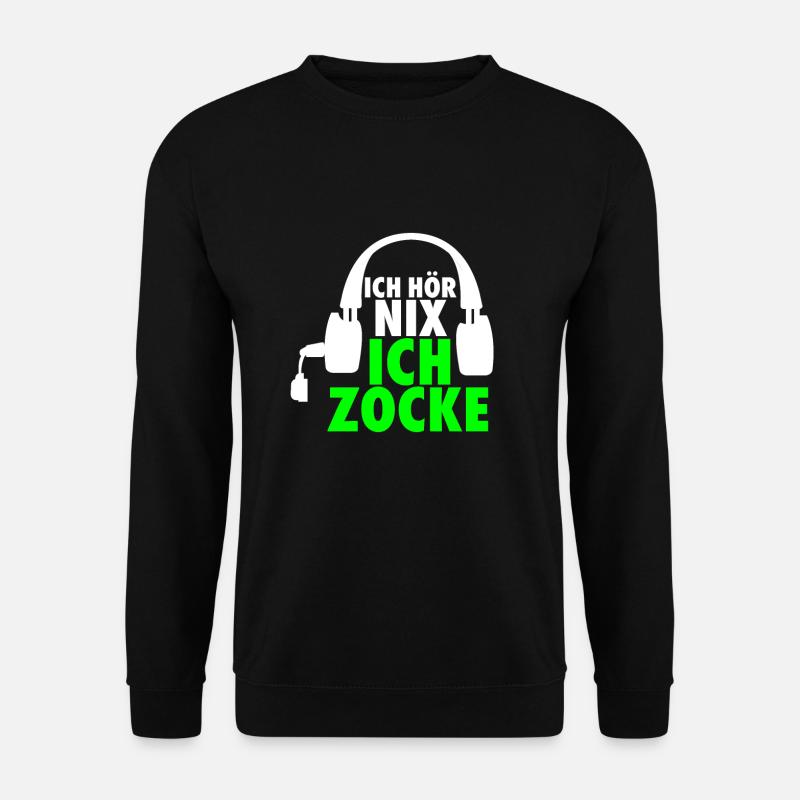 Gamer Zocker PC Konsolen lustiger Spruch - Unisex Pullover - Schwarz