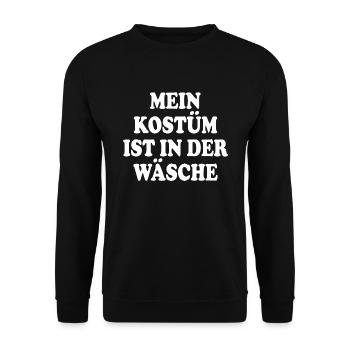 mein kostüm ist in der wäsche - Unisex Pullover - Schwarz - Vorne - Alina (178cm) & Michal (187cm)