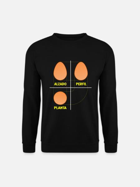 Dihedrales Ei-System für Architekten - Unisex Pullover - Schwarz