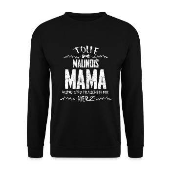 Malinois dog love mom heart mum - Unisex Sweatshirt - black - Front - Alina (178cm) & Michal (187cm)