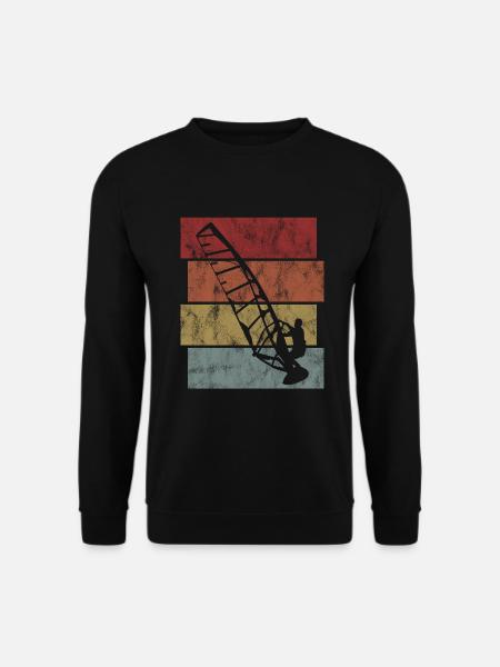 Windsurfer Surfing Retro Windsurfing Windsurfing - Unisex Sweatshirt - black