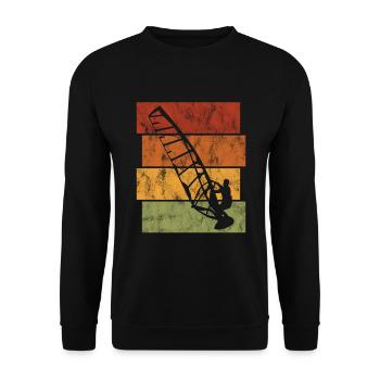 Windsurfing Retro Windsurfer Surfing Windsurfing - Unisex Sweatshirt - black - Front - Alina (178cm) & Michal (187cm)