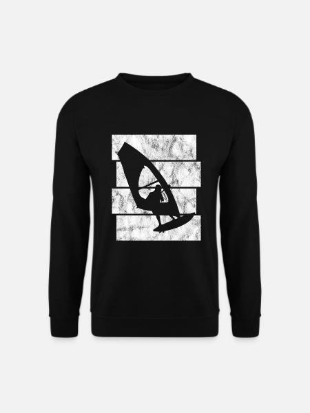 Windsurfing Windsurfing Retro Surfing Windsurfer - Unisex Sweatshirt - black