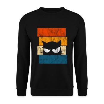 Chat chat - Sweat-shirt Unisexe - noir - Devant - Alina (178cm) & Michal (187cm)