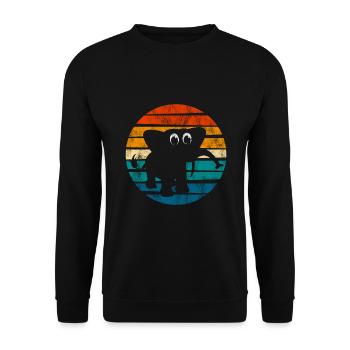 Elefanten Elefant für Kinder - Unisex Pullover - Schwarz - Vorne - Alina (178cm) & Michal (187cm)