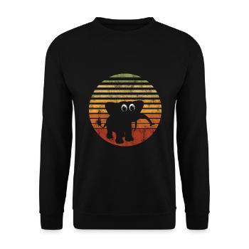 Éléphant Éléphant pour enfants - Sweat-shirt Unisexe - noir - Devant - Alina (178cm) & Michal (187cm)