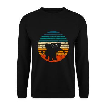 Eléphant éléphant pour enfants - Sweat-shirt Unisexe - noir - Devant - Alina (178cm) & Michal (187cm)