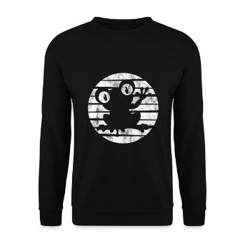 Frosch Frösche Geschenk für Kinder Lustig Witzig - Unisex Pullover - Schwarz - Vorne - Alina (178cm) & Michal (187cm)