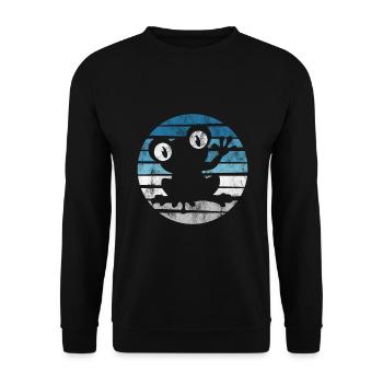 Frog Frogs Gift for Kids Funny Funny - Unisex Sweatshirt - black - Front - Alina (178cm) & Michal (187cm)
