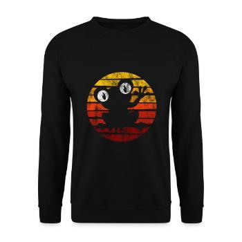 Frosch Frösche Geschenk für Kinder Lustig Witzig - Unisex Pullover - Schwarz - Vorne - Alina (178cm) & Michal (187cm)