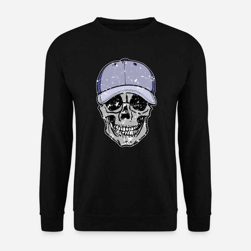 Skull - with cap - Unisex Sweatshirt - black