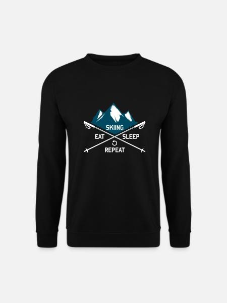 Ski Eat Sleep Repeat - Unisex Sweatshirt - black