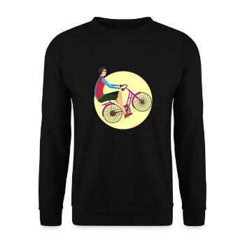 Bicycle - bike riding bicycle - Unisex Sweatshirt - black - Front - Alina (178cm) & Michal (187cm)