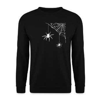 Spider - spider web - Unisex Sweatshirt - black - Front - Alina (178cm) & Michal (187cm)