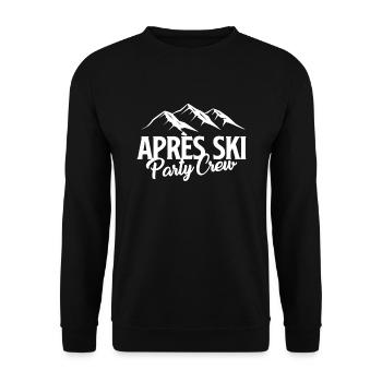 Party Crew Apres Ski - Unisex Pullover - Schwarz - Vorne - Alina (178cm) & Michal (187cm)