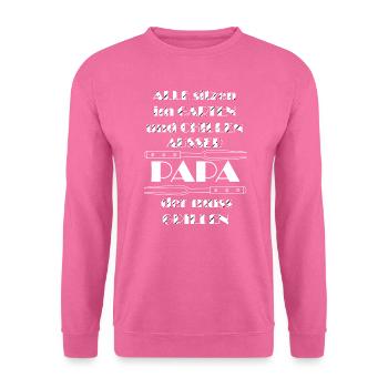 Lustiger Grill-Spruch - Papa Chillen Grillen - Unisex Pullover - Pink - Vorne