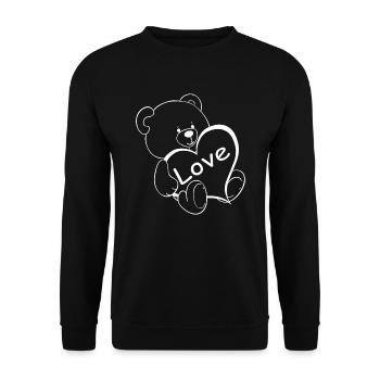 Cher Teddi - Love Teddi - Sweat-shirt Unisexe - noir - Devant - Alina (178cm) & Michal (187cm)