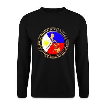 Carte du drapeau des Philippines - Sweat-shirt Unisexe - noir - Devant - Alina (178cm) & Michal (187cm)