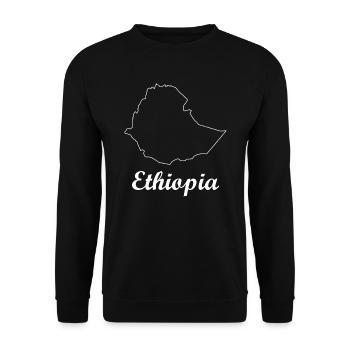 Ethiopie Ethiopie Carte Carte - Sweat-shirt Unisexe - noir - Devant - Alina (178cm) & Michal (187cm)