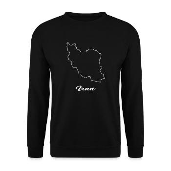 Iran carte carte - Sweat-shirt Unisexe - noir - Devant - Alina (178cm) & Michal (187cm)
