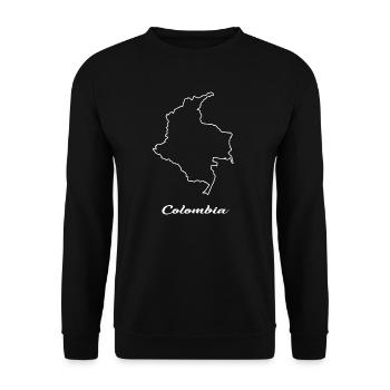 Carte de la Colombie carte - Sweat-shirt Unisexe - noir - Devant - Alina (178cm) & Michal (187cm)