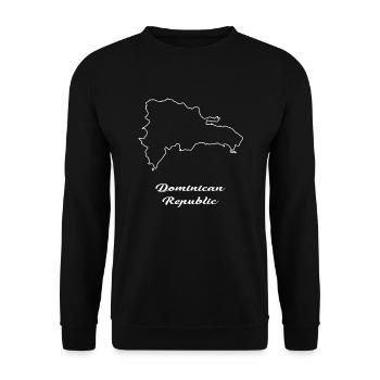 République dominicaine carte carte - Sweat-shirt Unisexe - noir - Devant - Alina (178cm) & Michal (187cm)
