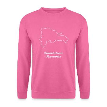 République dominicaine carte carte - Sweat-shirt Unisexe - rose - Devant